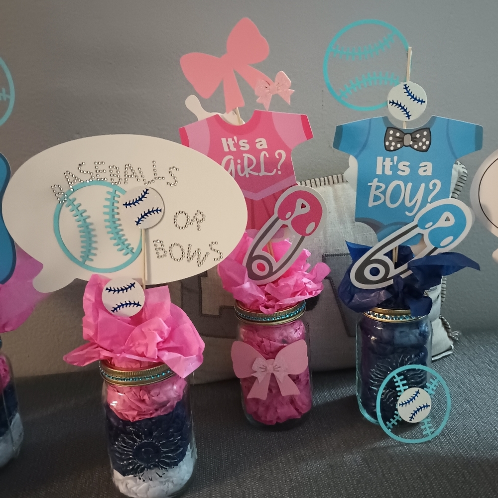 It's a BOY Gender Reveal Custom made 3D Centerpieces